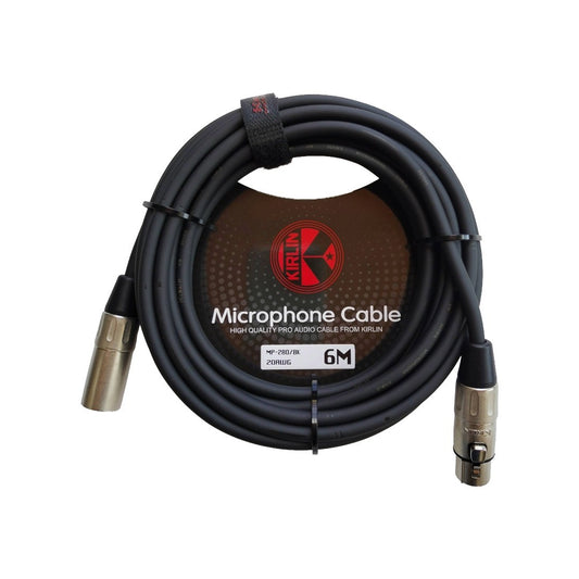 Cable para micrófono de XLR m a XLR h, calibre 20, largo 6 mt, marca Kirlin
