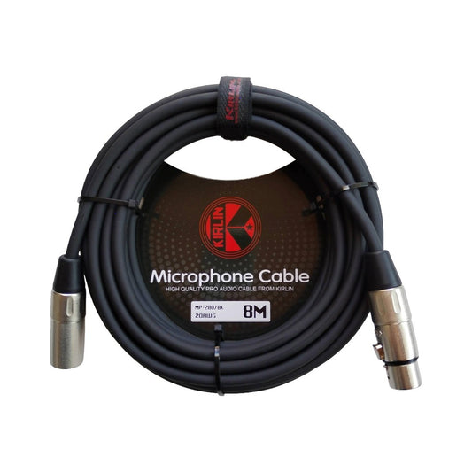 Cable para micrófono de XLR m a XLR h, calibre 20, largo 8 mt, marca Kirlin