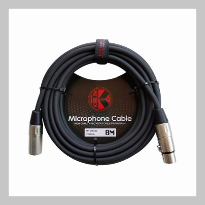 Cable XLR macho a XLR hembra, calibre 20, largo 8 mt, marca Kirlin