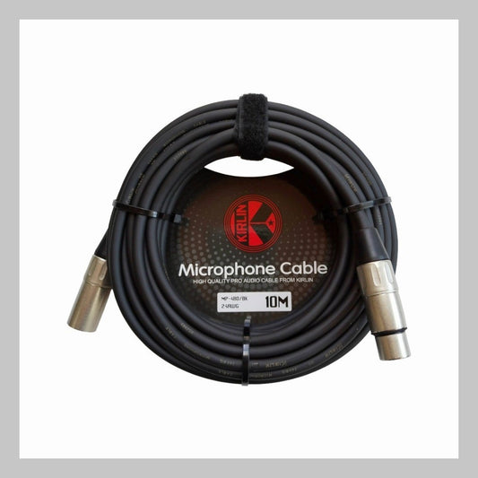Cable XLR macho a XLR hembra, calibre 24, largo 10 mt, marca Kirlin