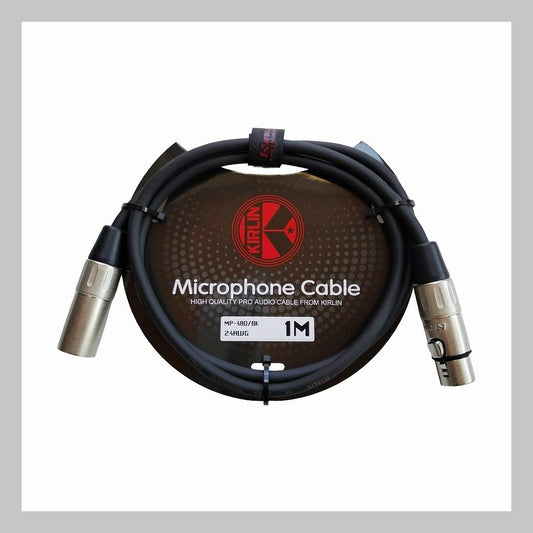 Cable XLR macho a XLR hembra, calibre 24, largo 1 mt, marca Kirlin