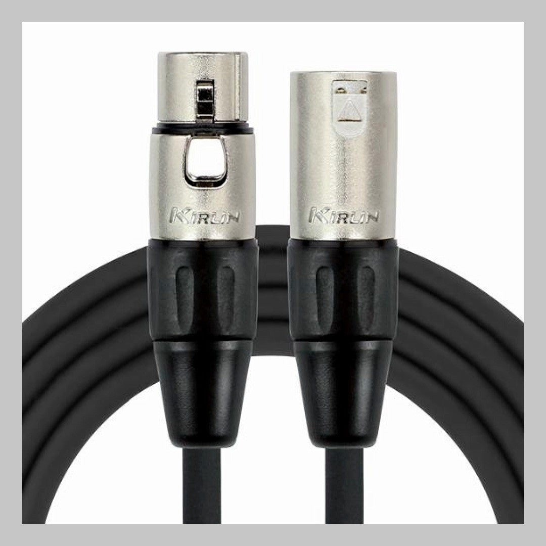 Cable XLR macho a XLR hembra, calibre 24, largo 1 mt, marca Kirlin