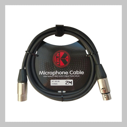 Cable XLR macho a XLR hembra, calibre 24, largo 2 mt, marca Kirlin