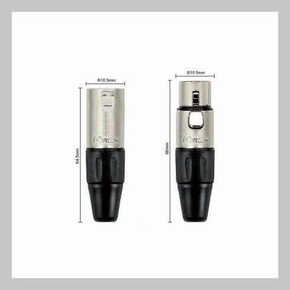 Cable XLR macho a XLR hembra, calibre 24, largo 2 mt, marca Kirlin