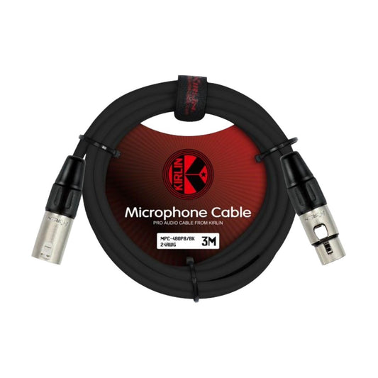 Cable para micrófono de XLR m a XLR h, calibre 24, largo 3 mt, marca Kirlin