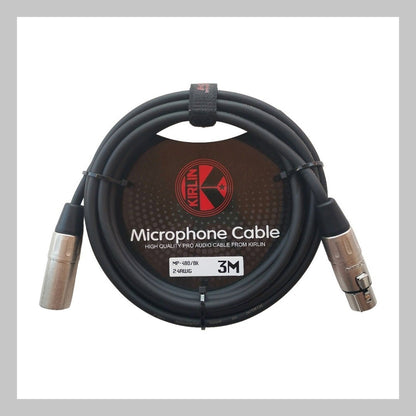 Cable XLR macho a XLR hembra, calibre 24, largo 3 mt, marca Kirlin