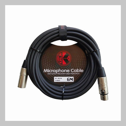 Cable XLR macho a XLR hembra, calibre 24, largo 6 mt, marca Kirlin
