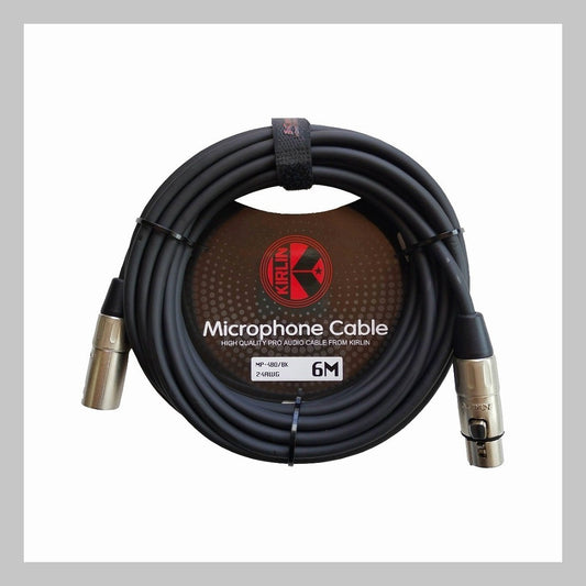 Cable XLR macho a XLR hembra, calibre 24, largo 6 mt, marca Kirlin