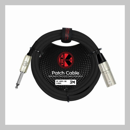 Cable XLR macho a 1/4 mono, calibre 24, largo 3 mt, marca Kirlin