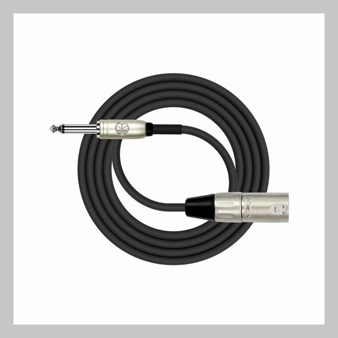 Cable XLR macho a 1/4 mono, calibre 24, largo 6 mt, marca Kirlin