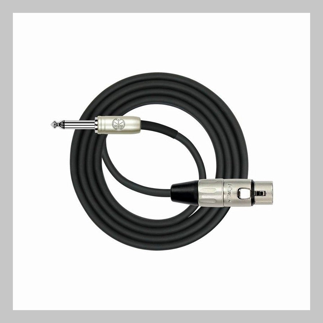 Cable XLR hembra a 1/4 mono, calibre 24, largo 3 mt, marca Kirlin