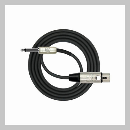 Cable XLR hembra a 1/4 mono, calibre 24, largo 3 mt, marca Kirlin