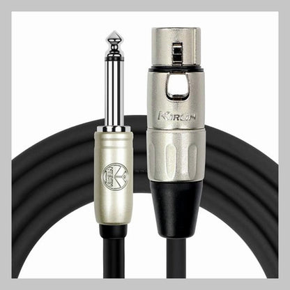 Cable XLR hembra a 1/4 mono, calibre 24, largo 3 mt, marca Kirlin
