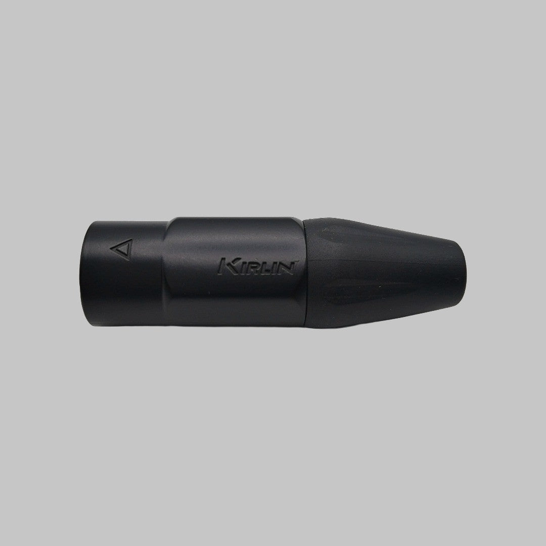 Conector XLR macho, estañado, pintado negro, marca Kirlin