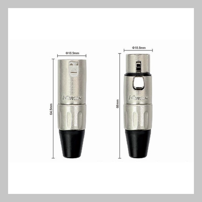Cable XLR hembra a 2 XLR macho, calibre 24, largo 1 mt, marca Kirlin