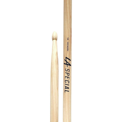 Baquetas para batería 5A marca Promark, madera hickory, punta de madera