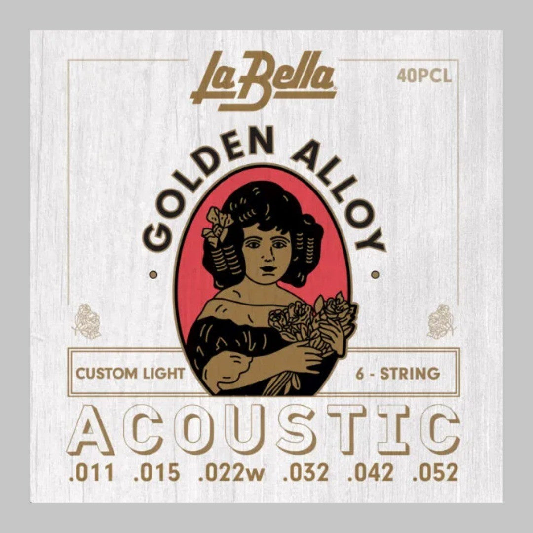 Cuerdas para guitarra acústica marca La Bella, calibre 11-52