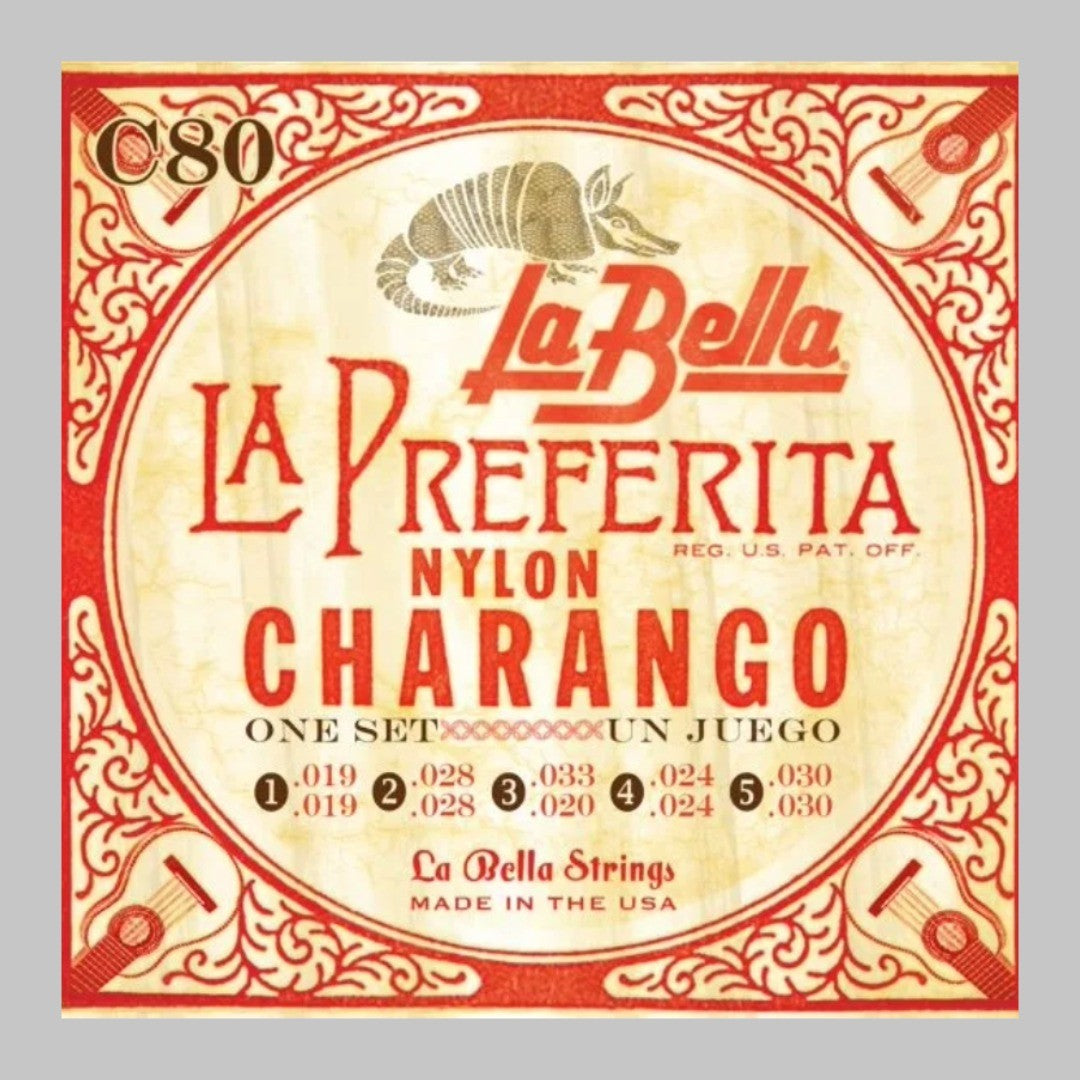 Cuerdas para charango marca La Bella, calibre 19-30