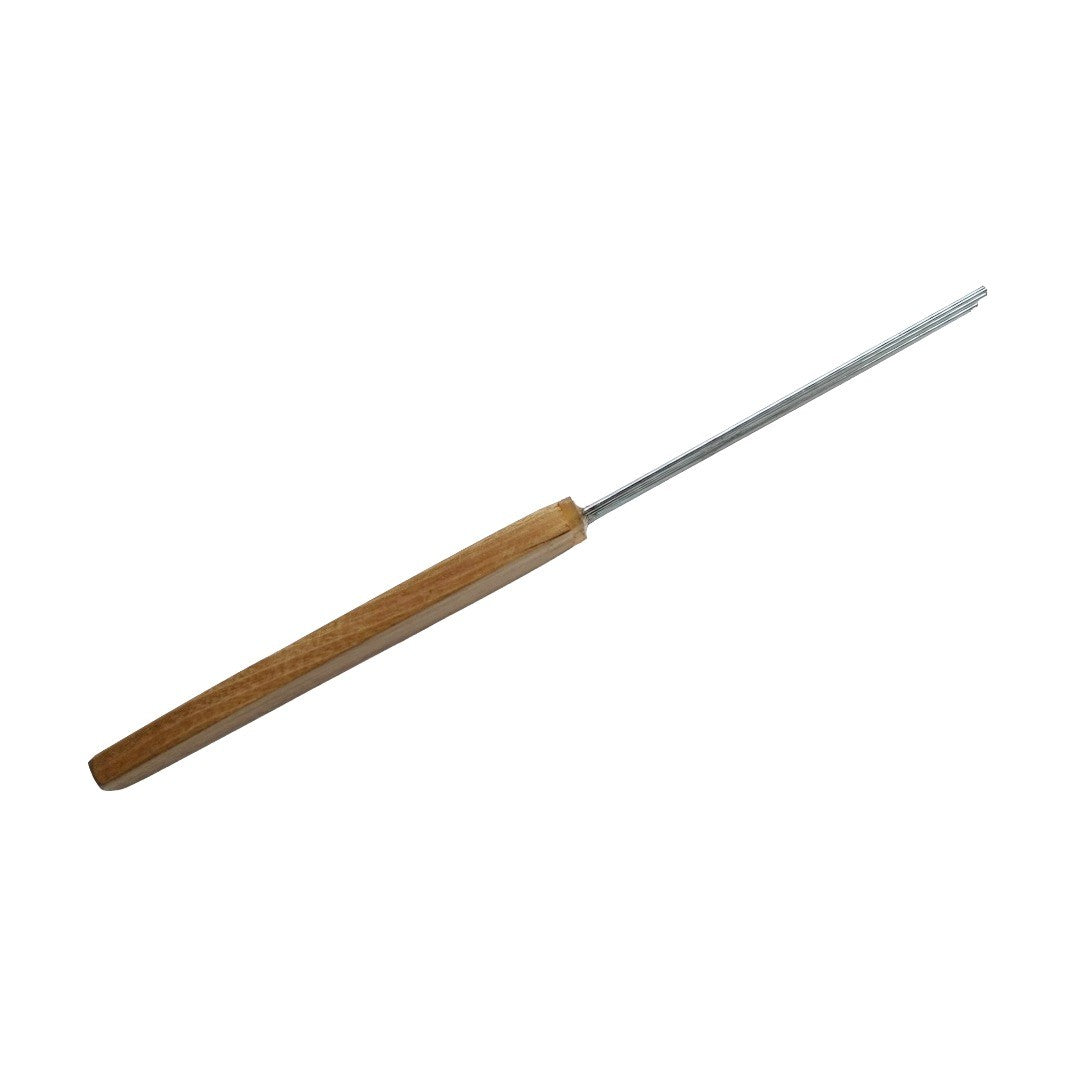 Peineta o raspador para guiro con mango de madera