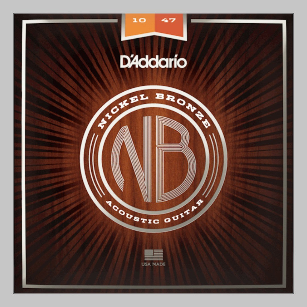 Cuerdas para guitarra acústica marca Daddario, calibre 10-47