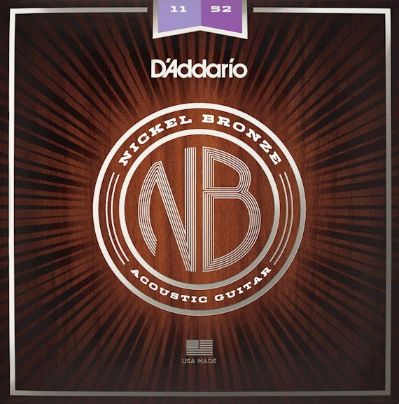 Cuerdas para guitarra acústica marca Daddario, calibre 11-52