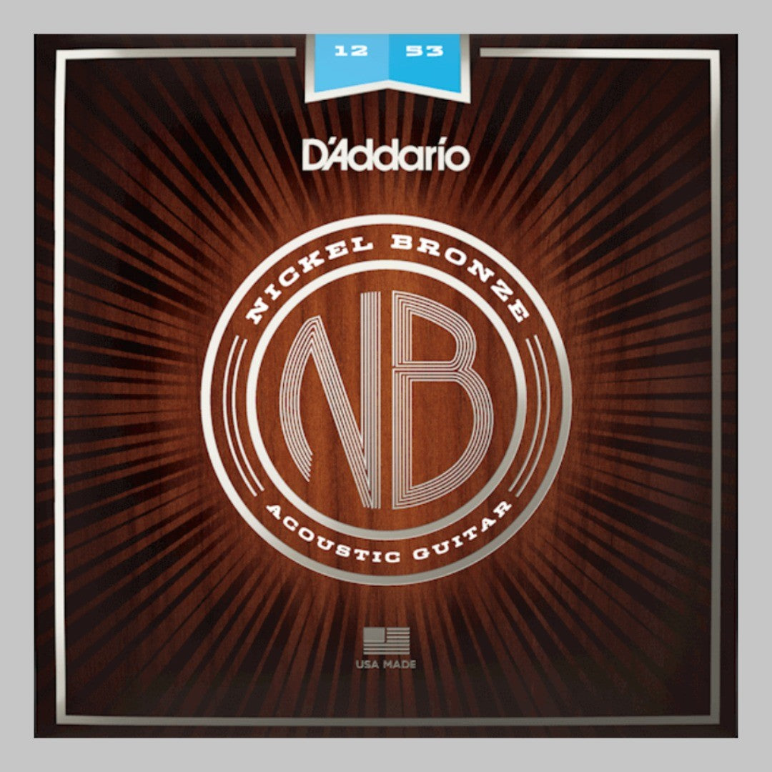 Cuerdas para guitarra acústica marca Daddario, calibre 12-53