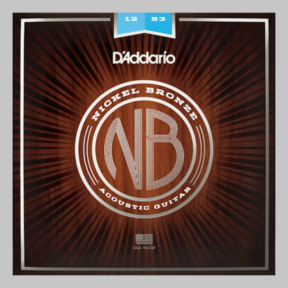 Cuerdas para guitarra acústica marca Daddario, calibre 12-53