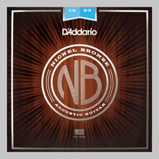 Cuerdas para guitarra acústica marca Daddario, calibre 12-53