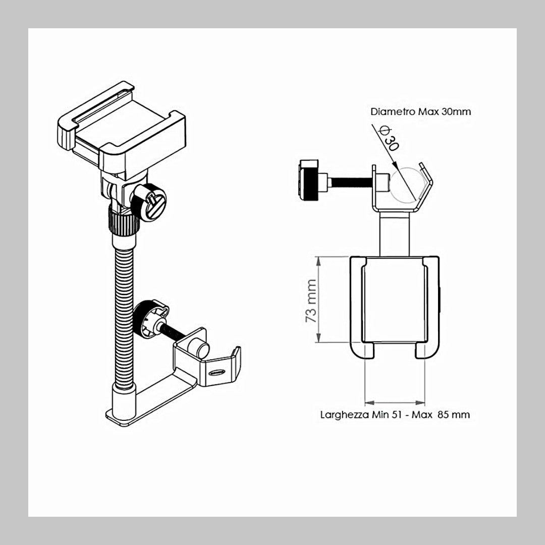 Soporte para teléfono celular marca Quik Lok