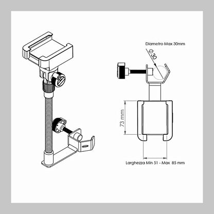 Soporte para teléfono celular marca Quik Lok