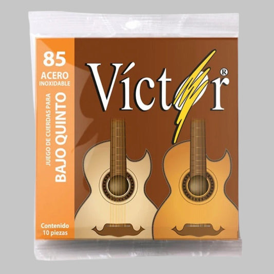 Cuerdas para bajo quinto marca Victor, calibre 23-78