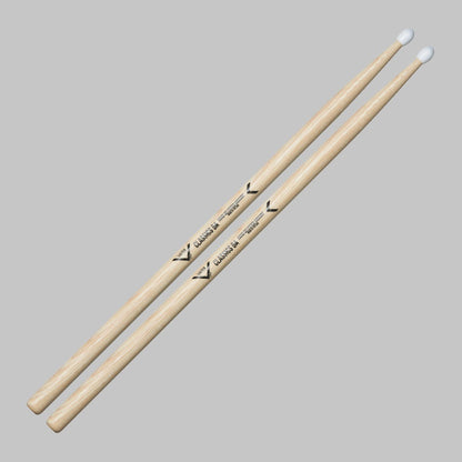 Baquetas para batería 5A marca Vater, madera hickory, punta de nylon