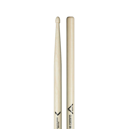 Baquetas para batería 5A marca Vater, madera hickory, punta de madera