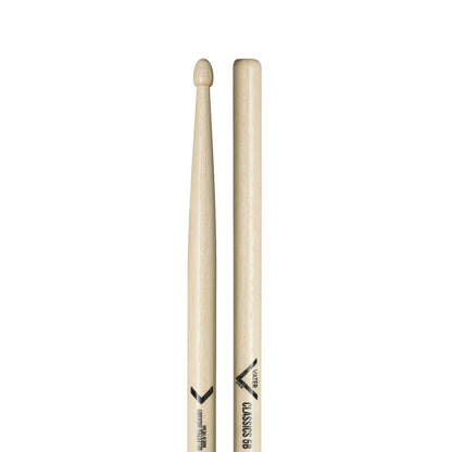Baquetas para batería 5B marca Vater, madera hickory, punta de madera