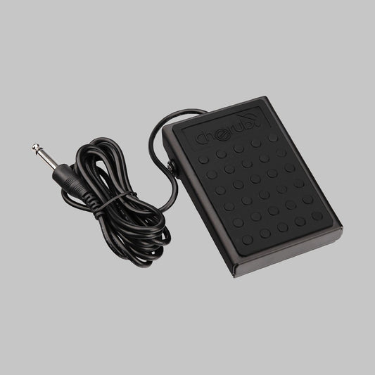 Pedal de sostenido tipo pulsador para teclado electrónico marca Cherub